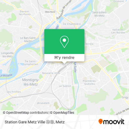 Station Gare Metz Ville ⒶⒷ plan