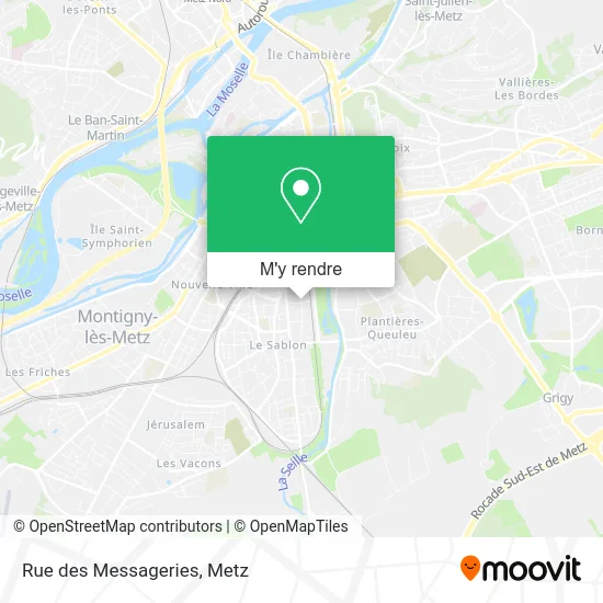 Rue des Messageries plan