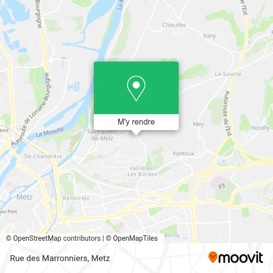 Rue des Marronniers plan