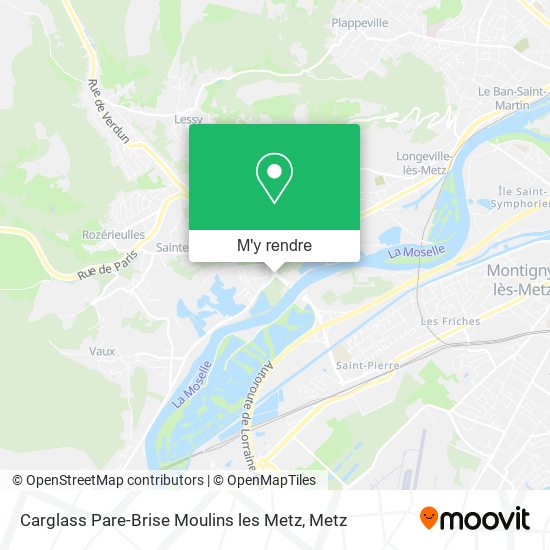 Carglass Pare-Brise Moulins les Metz plan