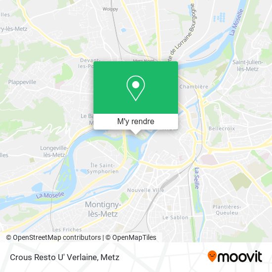 Crous Resto U' Verlaine plan