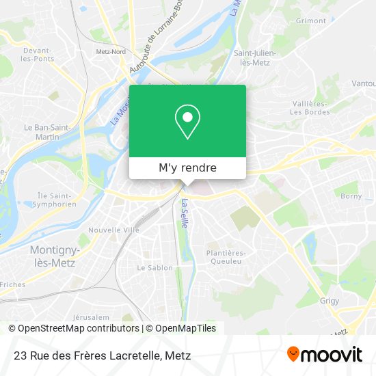 23 Rue des Frères Lacretelle plan