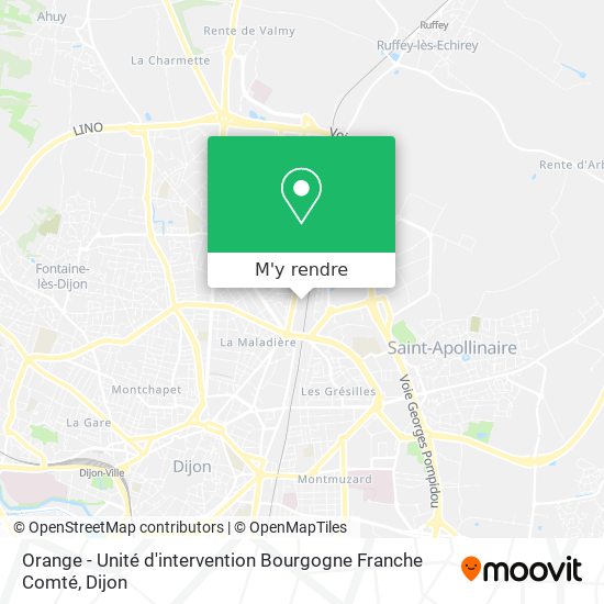 Orange - Unité d'intervention Bourgogne Franche Comté plan