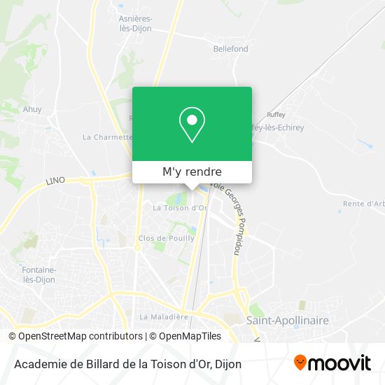 Academie de Billard de la Toison d'Or plan