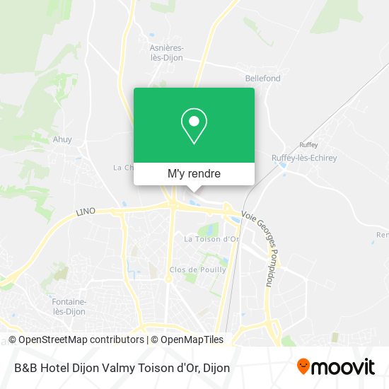 B&B Hotel Dijon Valmy Toison d'Or plan