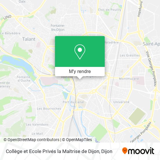 Collège et Ecole Privés la Maîtrise de Dijon plan