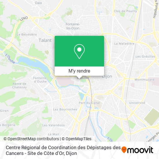 Centre Régional de Coordination des Dépistages des Cancers - Site de Côte d'Or plan