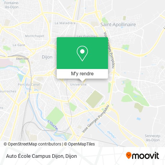 Auto École Campus Dijon plan