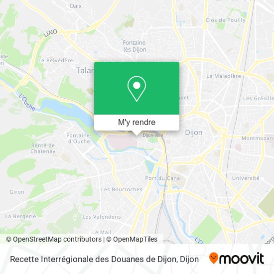 Recette Interrégionale des Douanes de Dijon plan