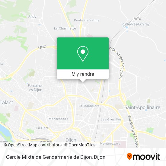 Cercle Mixte de Gendarmerie de Dijon plan