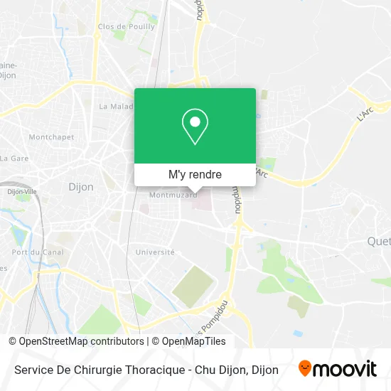 Service De Chirurgie Thoracique - Chu Dijon plan