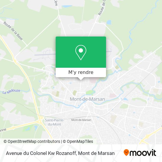 Avenue du Colonel Kw Rozanoff plan