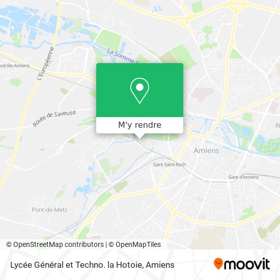 Lycée Général et Techno. la Hotoie plan