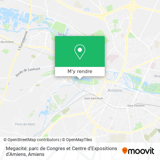 Megacité:   parc de Congres et Centre d'Expositions d'Amiens plan