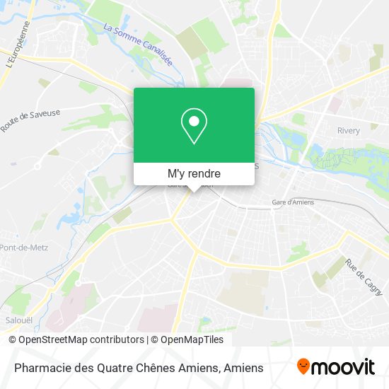 Pharmacie des Quatre Chênes Amiens plan