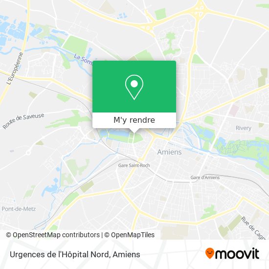 Urgences de l'Hôpital Nord plan