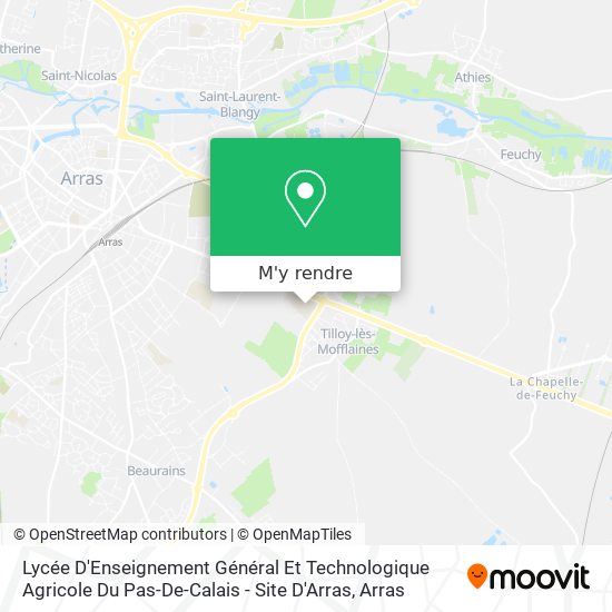 Lycée D'Enseignement Général Et Technologique Agricole Du Pas-De-Calais - Site D'Arras plan