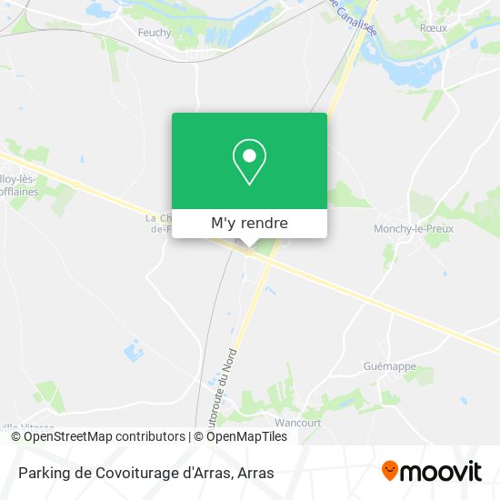 Parking de Covoiturage d'Arras plan