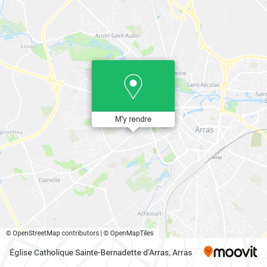 Église Catholique Sainte-Bernadette d'Arras plan