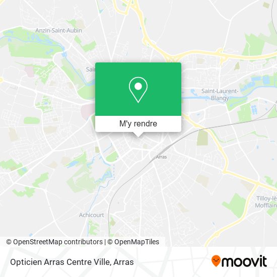 Opticien Arras Centre Ville plan