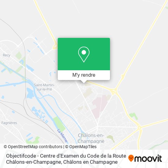 Objectifcode - Centre d'Examen du Code de la Route Châlons-en-Champagne plan