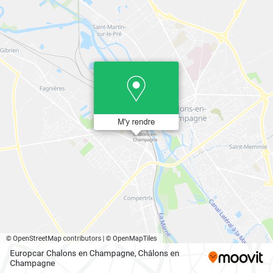 Europcar Chalons en Champagne plan