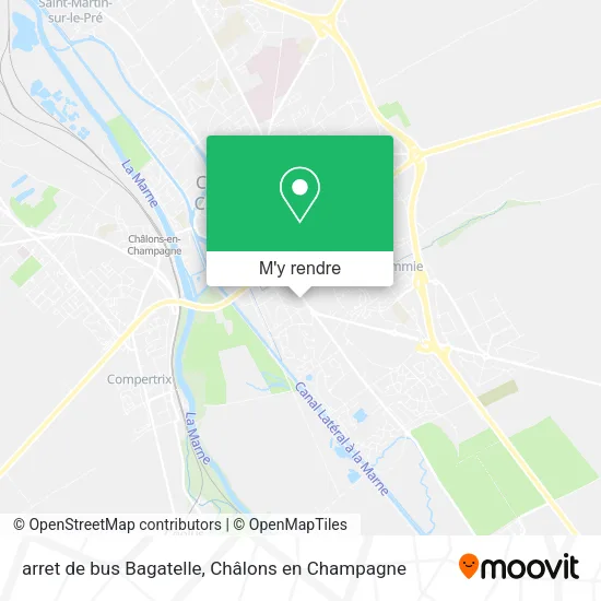 arret de bus Bagatelle plan
