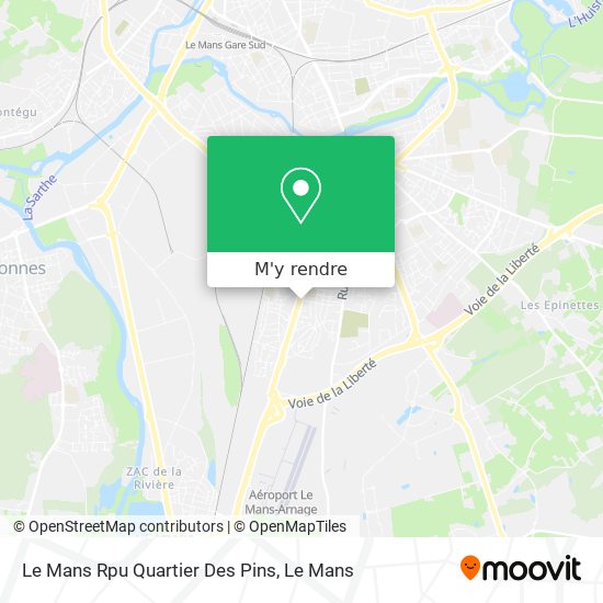 Le Mans Rpu Quartier Des Pins plan
