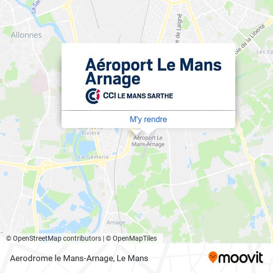 Aerodrome le Mans-Arnage plan