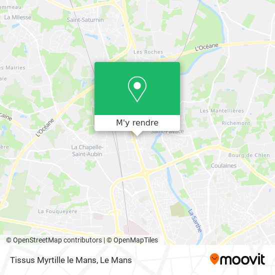 Tissus Myrtille le Mans plan