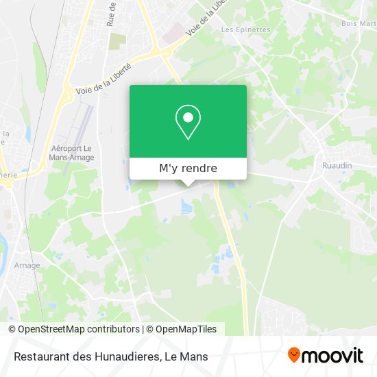 Restaurant des Hunaudieres plan