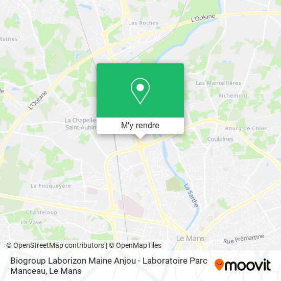 Biogroup Laborizon Maine Anjou - Laboratoire Parc Manceau plan