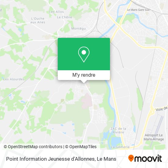 Point Information Jeunesse d'Allonnes plan