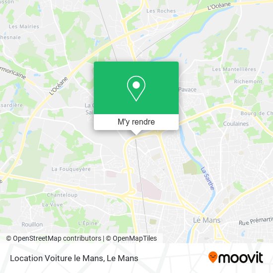 Location Voiture le Mans plan