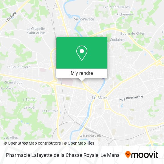 Pharmacie Lafayette de la Chasse Royale plan