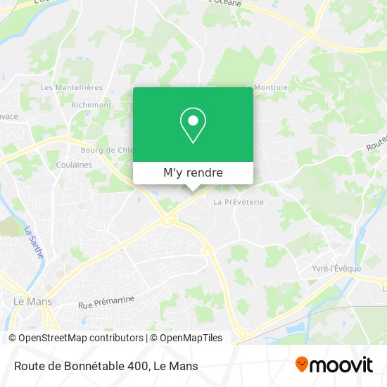 Route de Bonnétable 400 plan