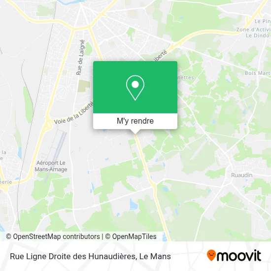 Rue Ligne Droite des Hunaudières plan