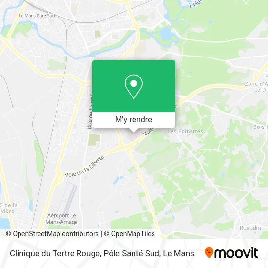 Clinique du Tertre Rouge, Pôle Santé Sud plan
