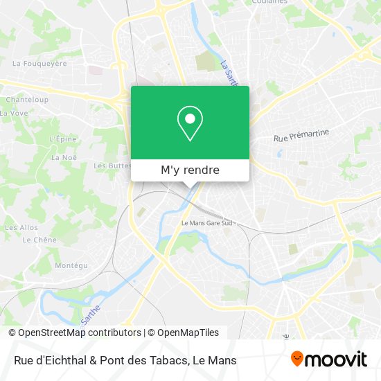 Rue d'Eichthal & Pont des Tabacs plan