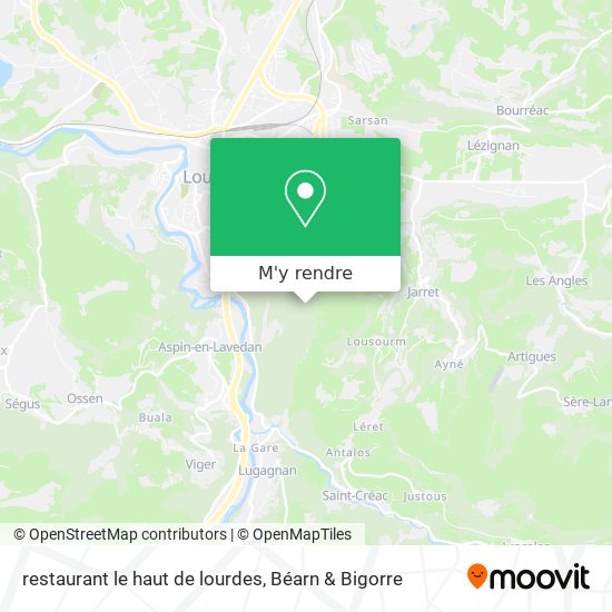 restaurant le haut de lourdes plan