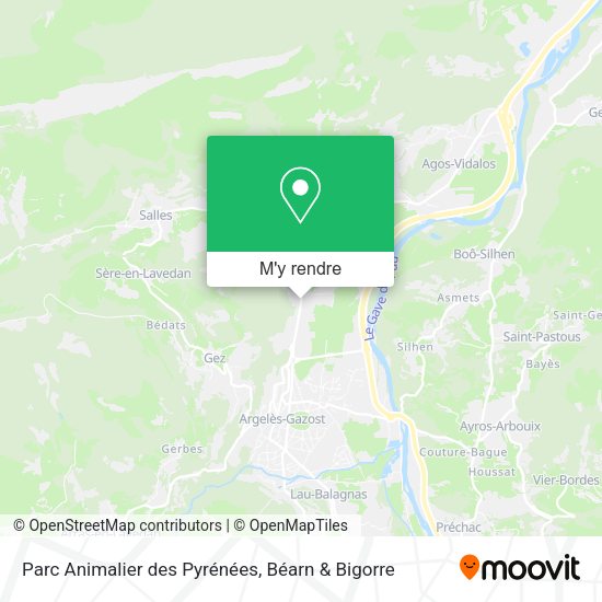 Parc Animalier des Pyrénées plan