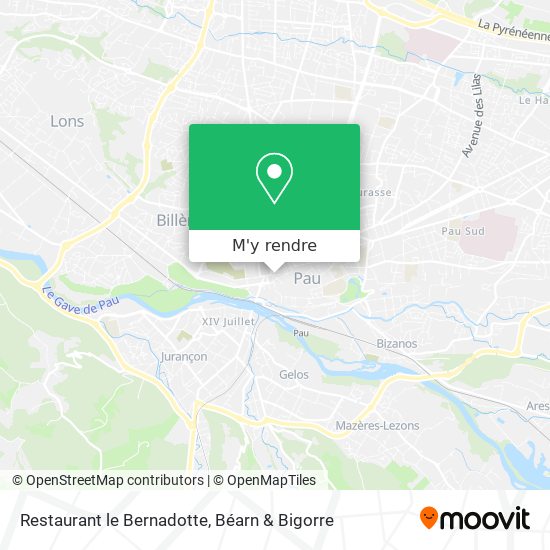 Restaurant le Bernadotte plan