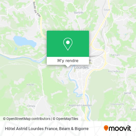 Hôtel Astrid Lourdes France plan