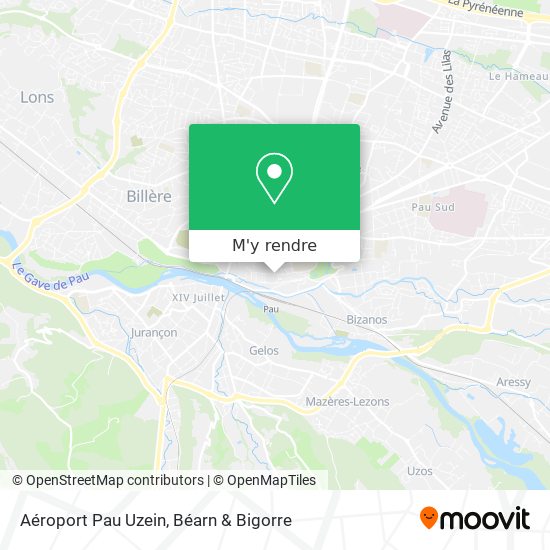 Aéroport Pau Uzein plan