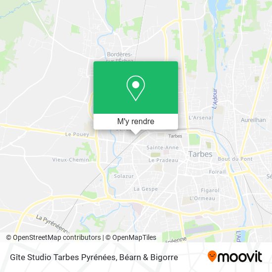 Gîte Studio Tarbes Pyrénées plan
