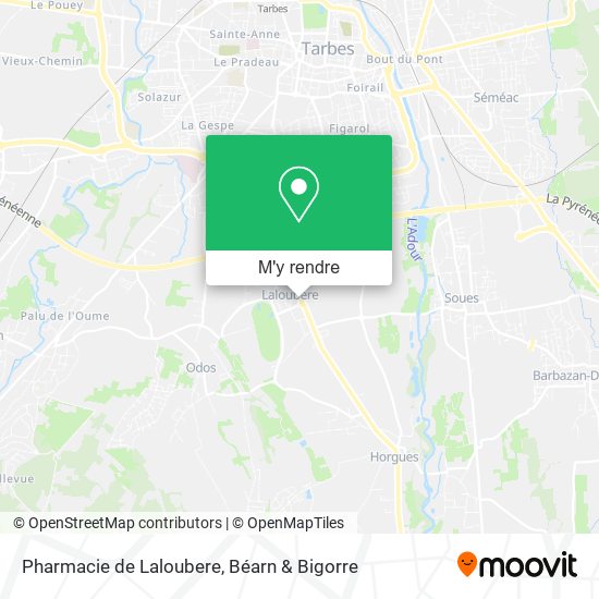 Pharmacie de Laloubere plan