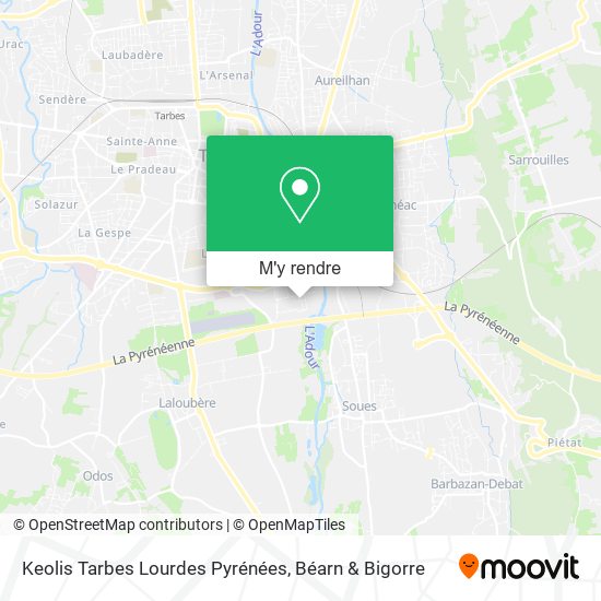 Keolis Tarbes Lourdes Pyrénées plan