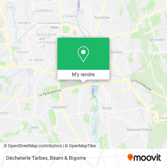 Décheterie Tarbes plan