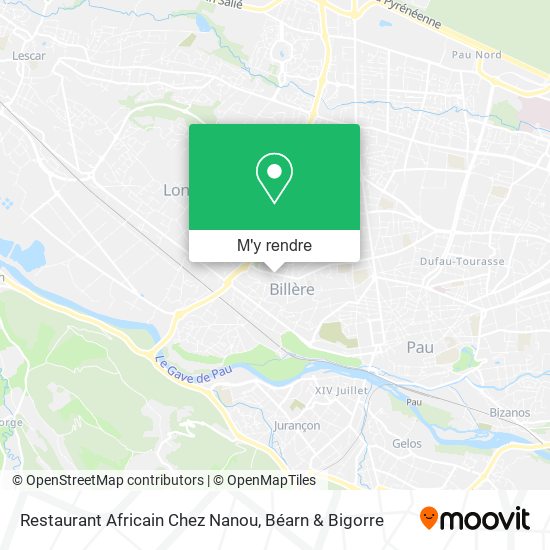 Restaurant Africain Chez Nanou plan