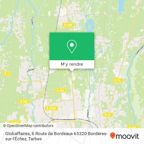 Globaffaires, 6 Route de Bordeaux 65320 Bordères-sur-l'Échez plan